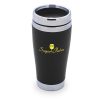 LT-05 Aristocrat -16oz Stainless Steel Travel Tumbler w/ Leatherette Wrap BLACK
