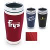 LT-05 Aristocrat -16oz Stainless Steel Travel Tumbler w/ Leatherette Wrap