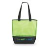 1234 Stripe - Mesh Weave Tote Bag LIME